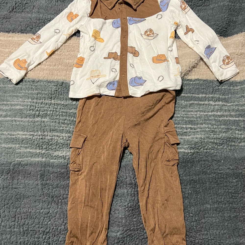 Angel Dear Baby Bamboo Western Outfit / Toddler Bamboo Matching Set